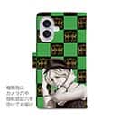 【ROMI HIME】【手帳型】ブロック・チェック(市松模様)　グリーン