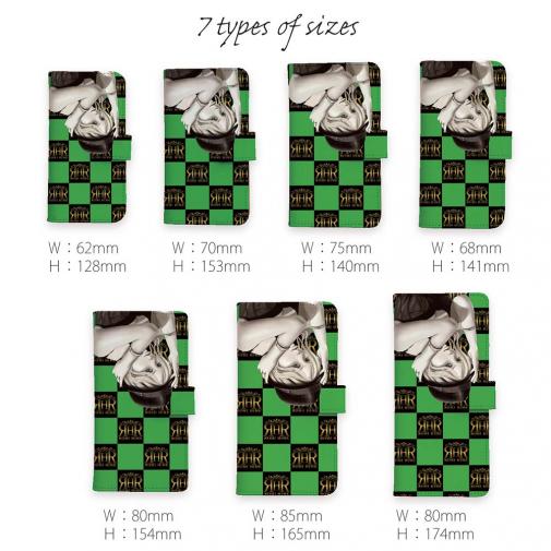 【ROMI HIME】【手帳型】ブロック・チェック(市松模様)　グリーン