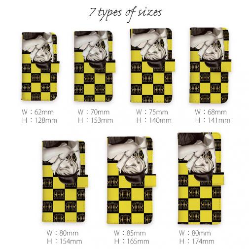 【ROMI HIME】【手帳型】ブロック・チェック(市松模様)　イエロー