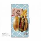 【ROMI HIME】【手帳型】ハンバーガー　ブルー