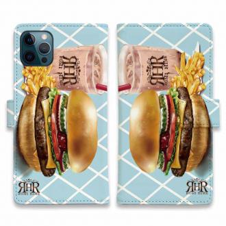 【ROMI HIME】【手帳型】ハンバーガー　ブルー