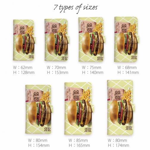 【ROMI HIME】【手帳型】ハンバーガー　イエロー