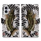 【彫姫】【手帳型】昇り黒鱒（ブラックバス）