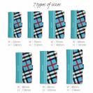 【Genuine】【手帳型】チェック柄　ブルー＆ブルー