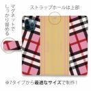 【Genuine】【手帳型】チェック柄　ピンク＆クリーム