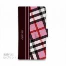 【Genuine】【手帳型】チェック柄　ピンク＆ブラウン