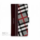 【Genuine】【手帳型】チェック柄　グレー＆ブラウン