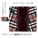 【Genuine】【手帳型】チェック柄　グレー＆ブラウン