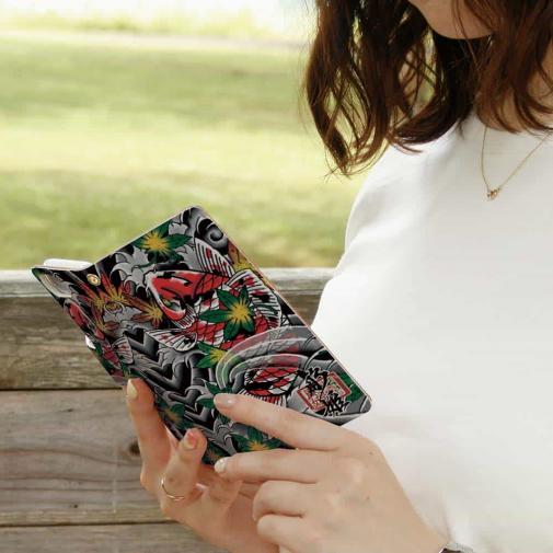 【彫姫】【手帳型】錦鯉