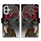 【彫姫】【手帳型】龍虎