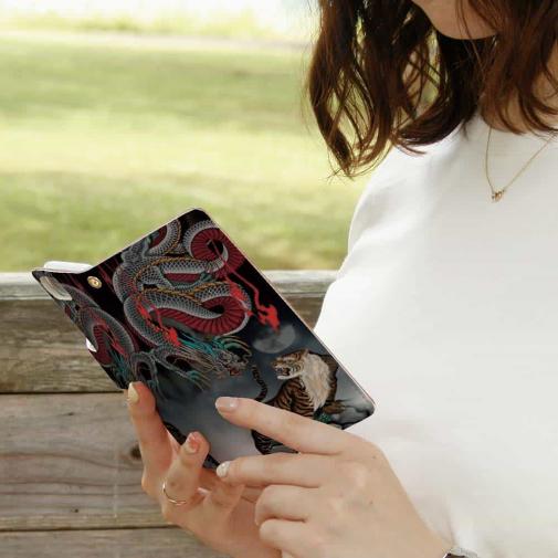 【彫姫】【手帳型】龍虎