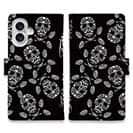 【彫姫】【手帳型】バンダナ柄のスカル