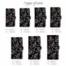 【彫姫】【手帳型】バンダナ柄のスカル