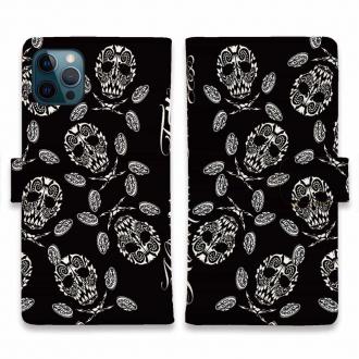 【彫姫】【手帳型】バンダナ柄のスカル