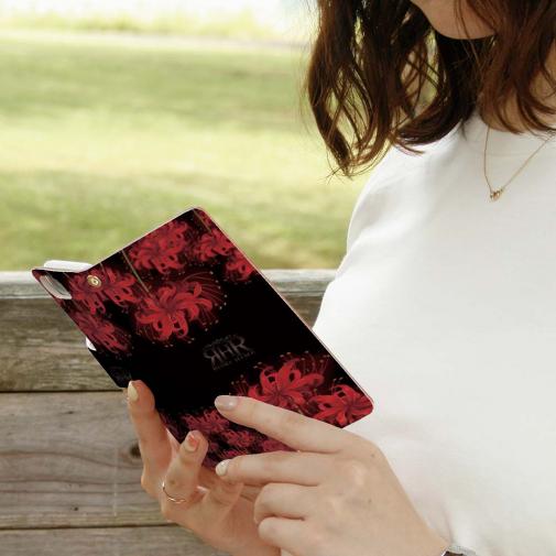 【ROMI HIME】【手帳型】彼岸花　和柄　花