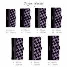 【Genuine】【手帳型】千鳥柄　ブラック＆パープル