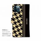 【Genuine】【手帳型】千鳥柄　ブラック＆ベージュ