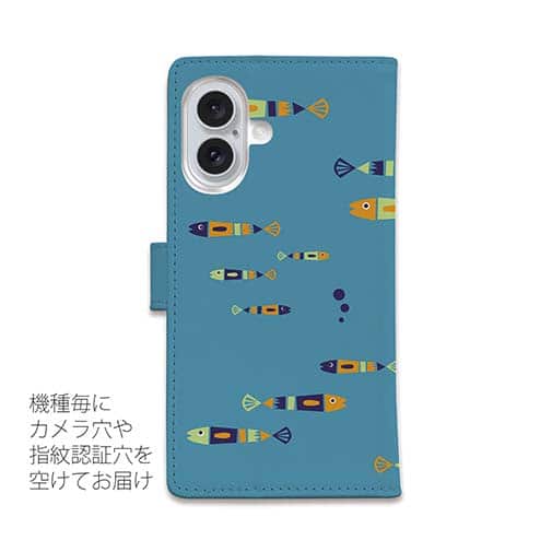 【手帳型】【釣りざんまい】レトロフィッシュ