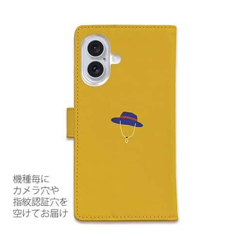 【手帳型】【釣りざんまい】釣りに行きたい少年_オレンジ