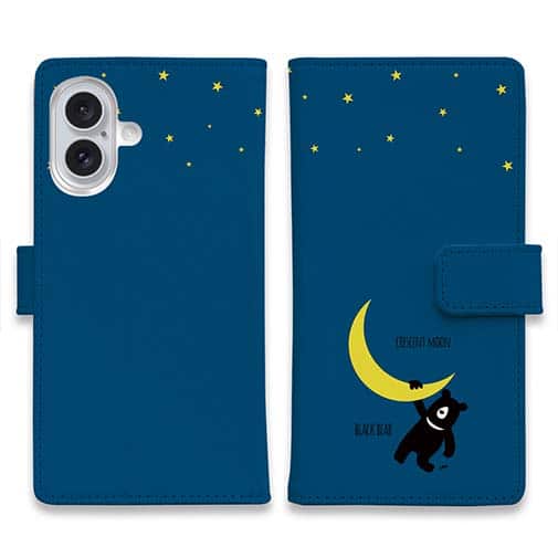 【手帳型】三日月とツキノワグマ(wakat)