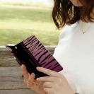 【Genuine】【手帳型】虎 タイガー ピンク ライン