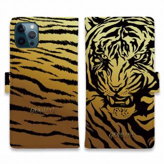 【Genuine】【手帳型】虎 タイガー ゴールド