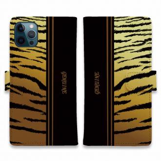 【Genuine】【手帳型】虎 タイガー ゴールド ライン