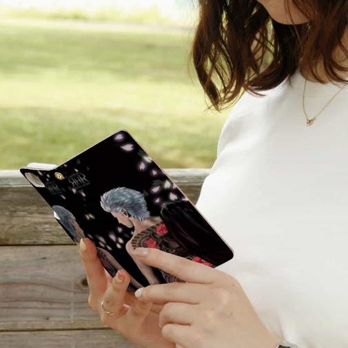 【ROMI HIME】【手帳型】彫青 牡丹 和柄 桜