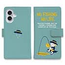 【手帳型】【釣りざんまい】ウトウトアングラー_ミント