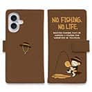 【手帳型】【釣りざんまい】ウトウトアングラー_ブラウン