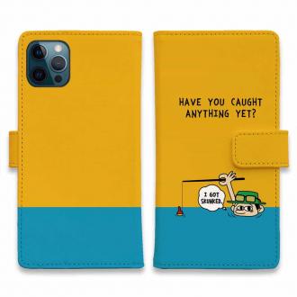 【手帳型】【釣りざんまい】ユニークアングラー_オレンジ