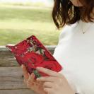 【Genuine】【手帳型】バラ（薔薇）　レッド