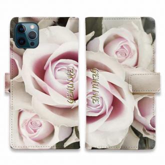 【Genuine】【手帳型】バラ（薔薇）　ピンク