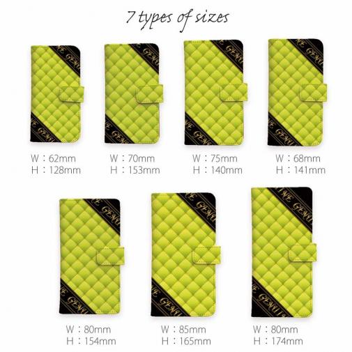 【Genuine】【手帳型】マトラッセ柄　ダイアゴナル　チェック　イエロー