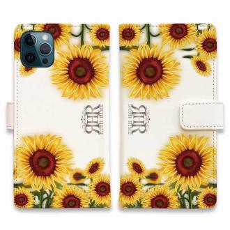 【ROMI HIME】【手帳型】ひまわり　ホワイト