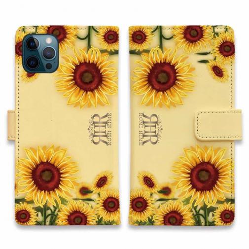 【ROMI HIME】【手帳型】ひまわり ベージュ