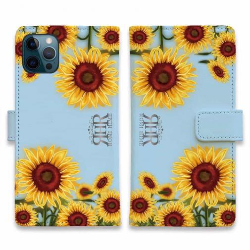 【ROMI HIME】【手帳型】ひまわり ブルー