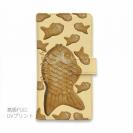 【Genuine】【手帳型】たいやき　ベージュ＆ベージュ