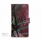 【Genuine】【手帳型】ジーンズ（デニム）　レッド