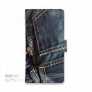 【Genuine】【手帳型】ジーンズ（デニム）　ブルー
