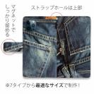 【Genuine】【手帳型】ジーンズ（デニム）　ブルー