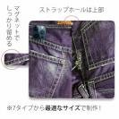 【Genuine】【手帳型】ジーンズ（デニム）　パープル