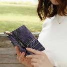 【Genuine】【手帳型】ジーンズ（デニム）　パープル