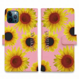 【Genuine】【手帳型】ひまわり　桜ピンク