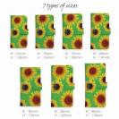 【Genuine】【手帳型】ひまわり　グリーン