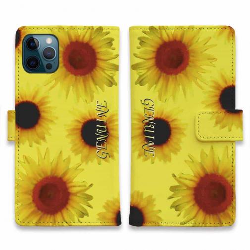 【Genuine】【手帳型】ひまわり イエロー