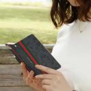 【Genuine】【手帳型】蛇柄 黒蛇 ブラック 縦ライン 験担ぎ