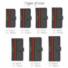 【Genuine】【手帳型】蛇柄 黒蛇 ブラック 縦ライン 験担ぎ