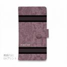 【Genuine】【手帳型】蛇柄 黒蛇 ピンク 横ライン 験担ぎ