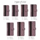 【Genuine】【手帳型】蛇柄 黒蛇 ピンク 縦ライン 験担ぎ